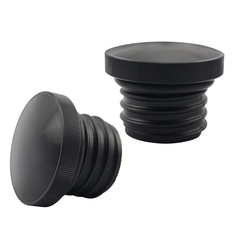 Black Gas Cap Set For Gas Tank Right Side Gas Cap Vented Left Non-Vented