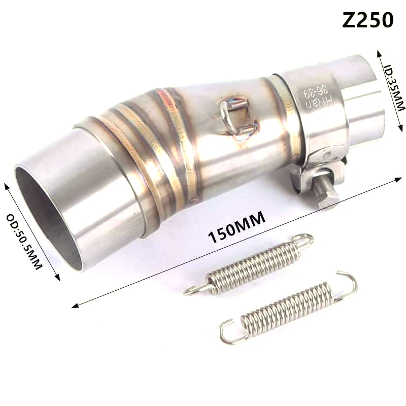 Motorfiets Adapter Uitlaat Midden Pijp Voor Kawasaki Ninja 250 250r Z250 Z300 Er6n R25 R3 Gp Uitlaatdemper Link Buis Midden Sectie
