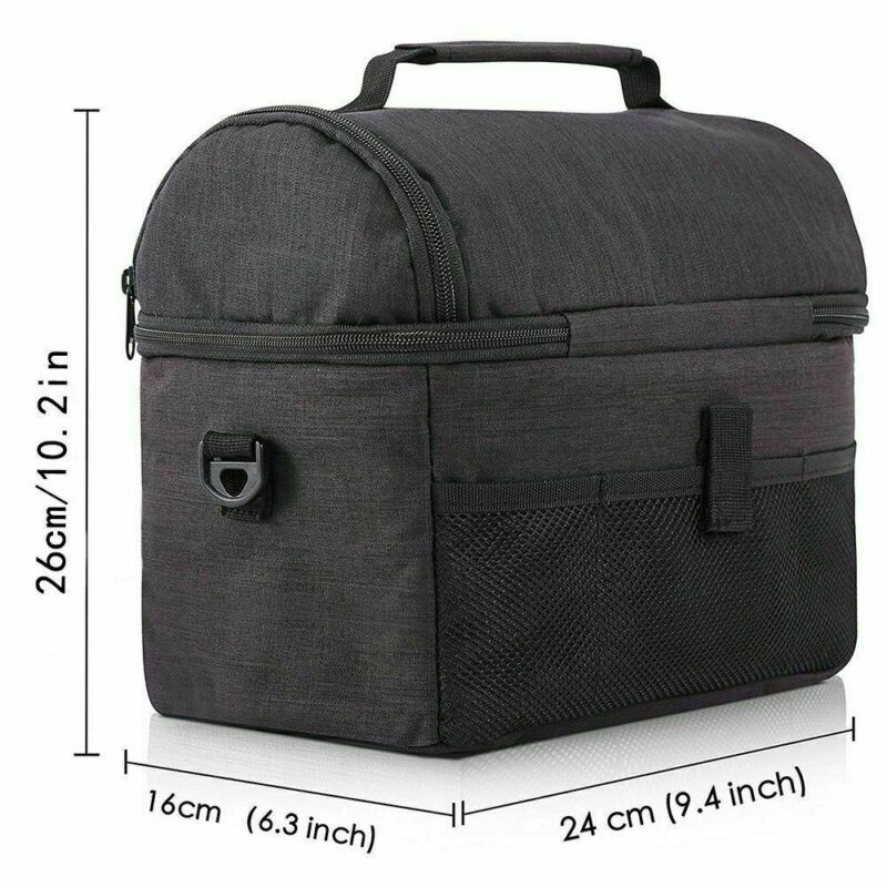 Insulated Lunch Box Tote Bag Portable Travel Men Women Adult Cold Food Thermal Cooler 8L