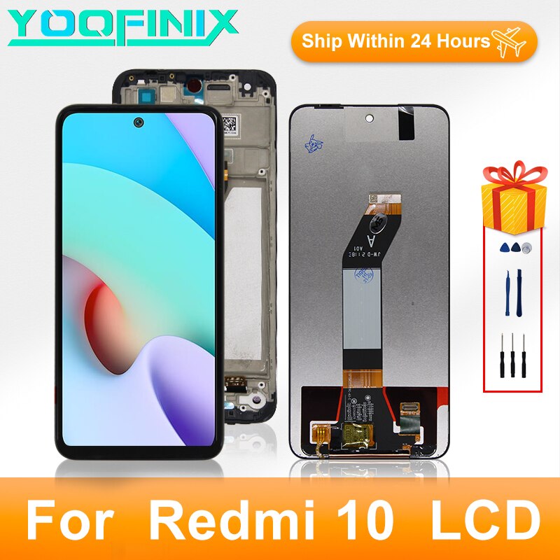 6.5 "Originele Voor Xiaomi Redmi 10 Lcd-scherm 21061119AG Touch Screen Voor Redmi 21061119DG Lcd Digitizer Vervangende Onderdelen