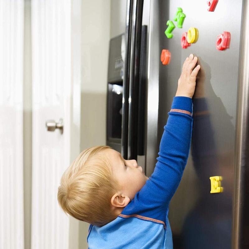 Magnetic English Letters Digital Alphabet Stickers Stickers Refrigerator Toys Board White Educational Magnetic Sticke X5J4