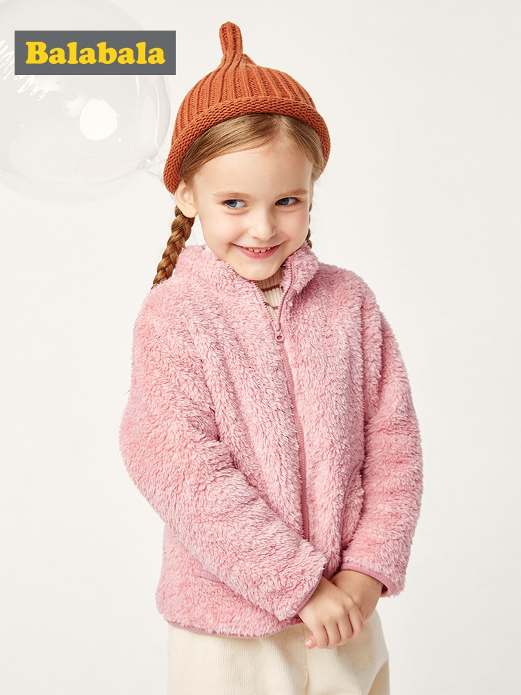 Vêtement d'extérieur pour filles automne et hiver nouvelle veste pour enfants vêtements polaire veste chaude décontractée marée