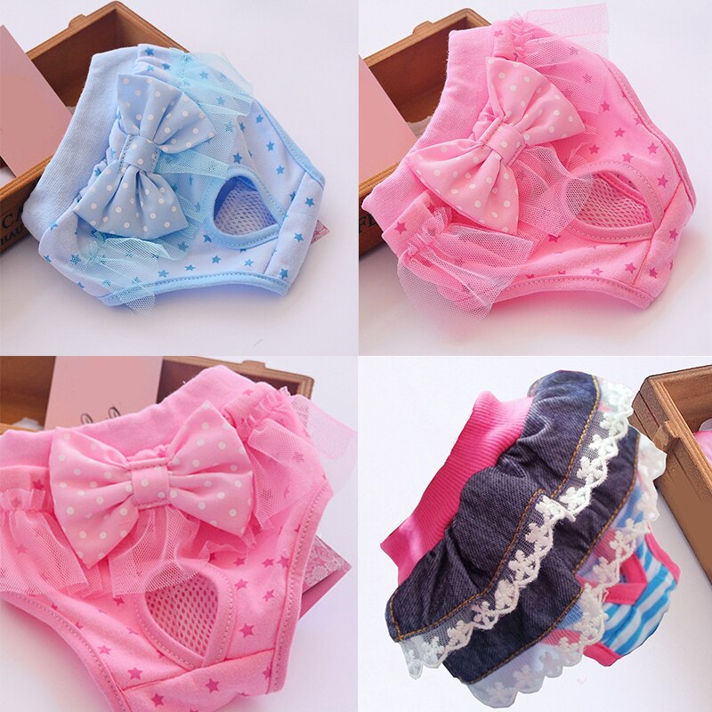 Pet Dog Sanitary Physiological Pants Diaper Washable Female Dog Shorts Anti-harassment Safety Panties Underwear Pet Briefs