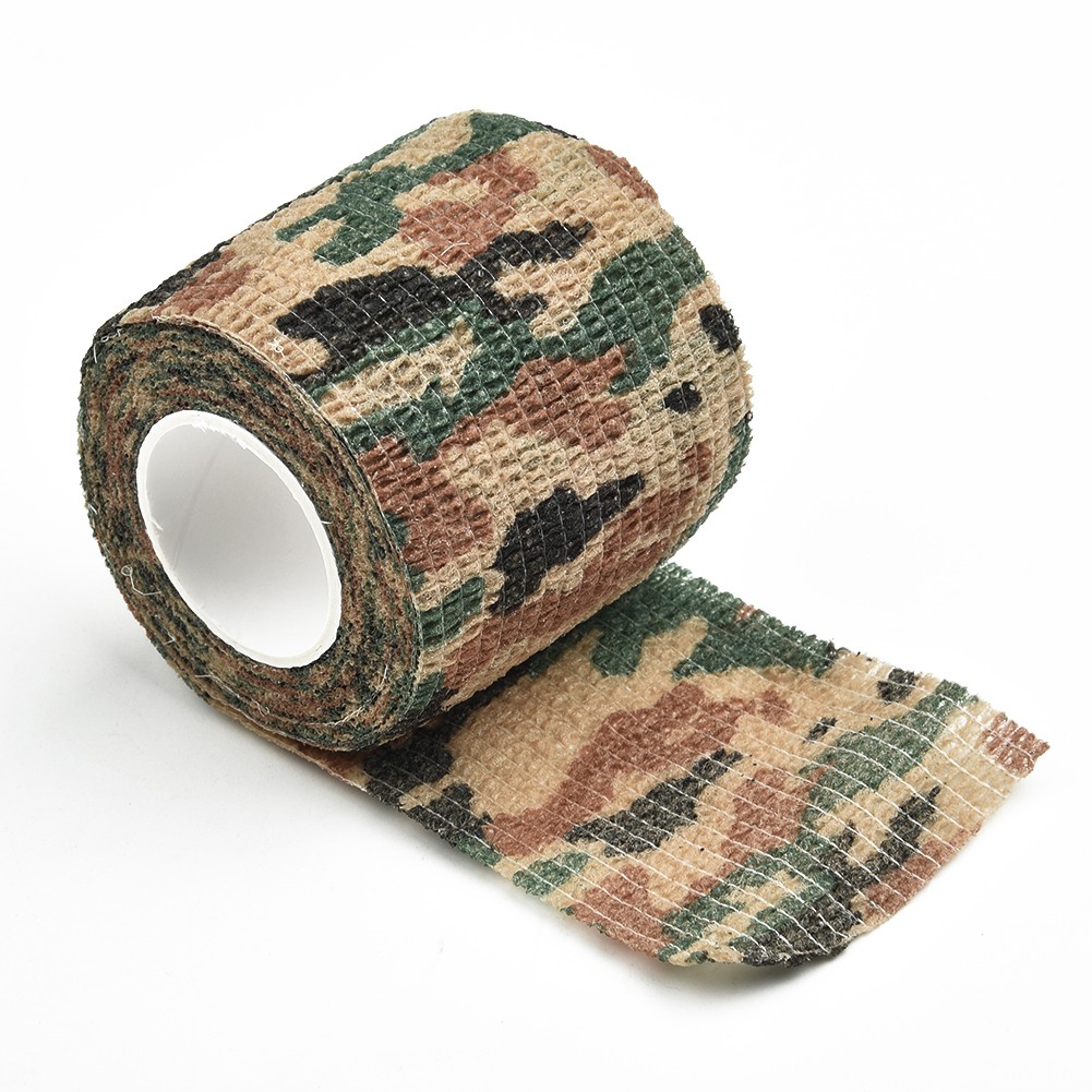 Handwerkzeug Camo Form Wiederverwendbare selbstklebende Camo Jagdgewehr bieten Isolierung Stoffband Wrap Polyester Tarnung Ausrüstung: Rot
