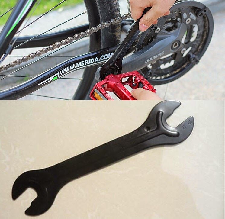 Bicycle Bike Stainless Steel Pedal Spanner Wheel Nut Axle Hub Cone Wrench