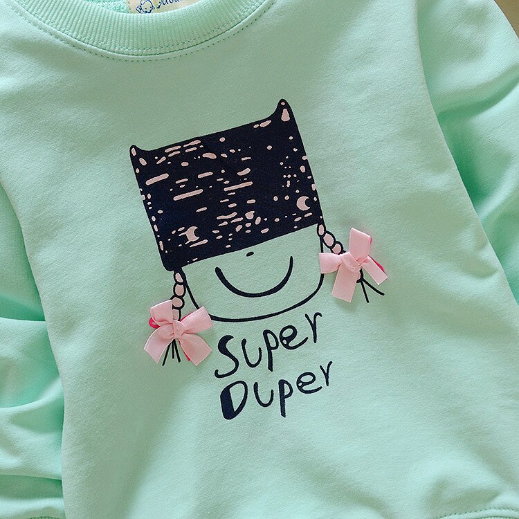 Baby Top Voorjaar Baby Katoen Cartoon Meisje Patroon Lange Mouw T-shirt