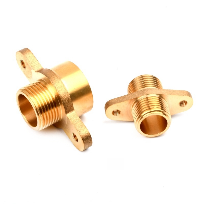 1/4 3/8 1/2 3/4 1 Inch Brass Water Pipe Accessories Copper Male/Female Thread Flange fixed Ear Joint Drinking Fountain Connector