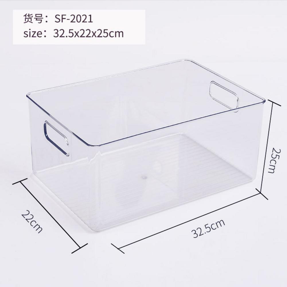 Refrigerator Storage Box Clear Plastic Food Container Rack Space Save Organizer for Kitchen Countertops Cabinets Refrigerator: 32.5x22x25cm