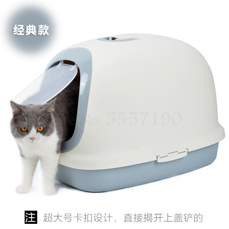 Cat Litter Box Fully Closed Cat Toilet Fat Cat Oversized Cat Litter Box Large Single-layer Cat Potty Drawer Type