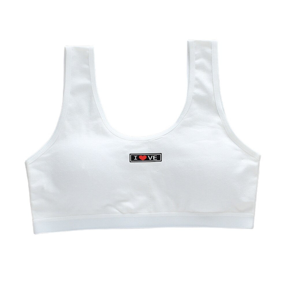 Bobora Girls Sports Bra Kids Cotton Teenage Underwear Young Girl Training Bra Sports Student Thin Cup Teen Bra: W2