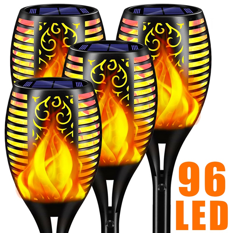Solarleuchten, flackernde Flammen, Taschenlampen, wasserdicht, für den Außenbereich, Landschaftsdekoration, Lichter für Hof, Garten, Weg, Auffahrt