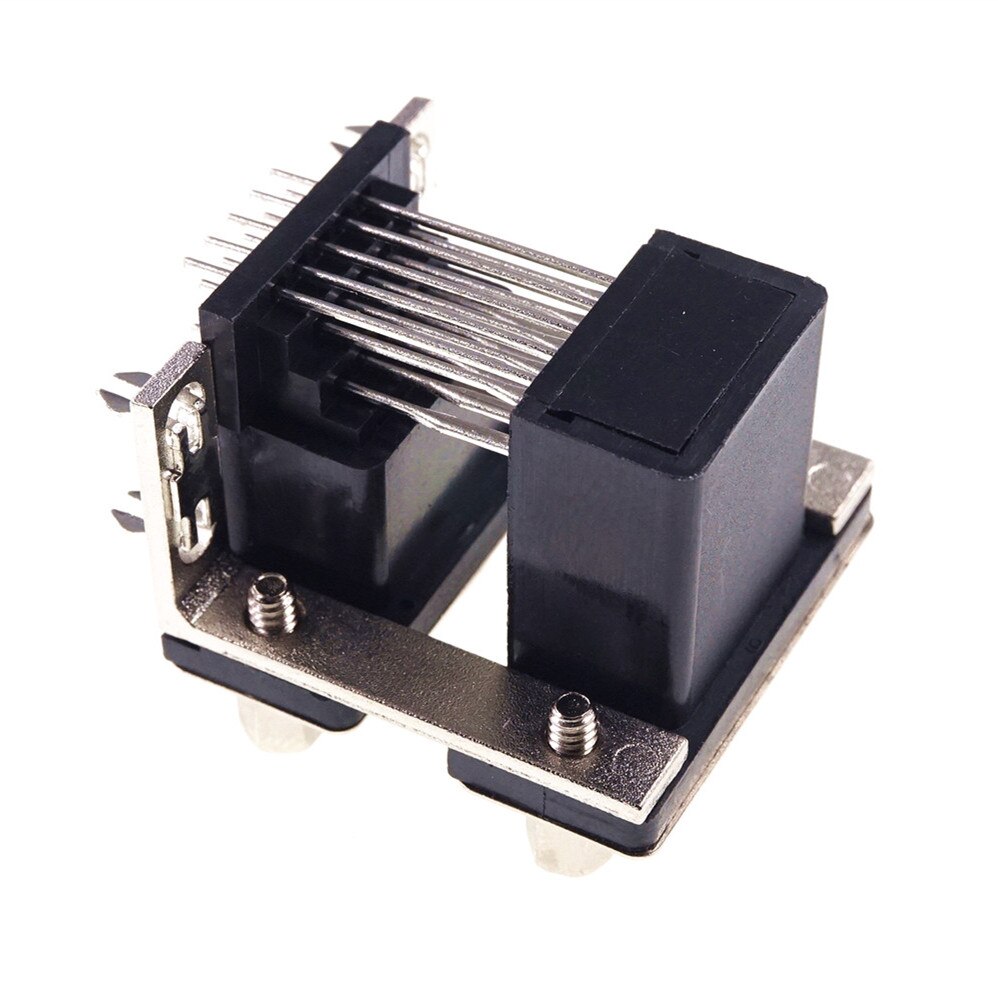 10 stk dual port d-sub stik vga stik stik 15 pin hun stik 2 porte retvinklet gennemgående hul
