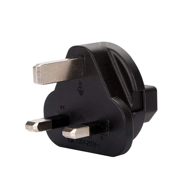 Wa-0183 Uk Mannelijke Iec 320 C13 Adapter, Uk 3 Pole Male Naar Iec Vrouwelijke Adapter