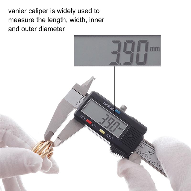 Digital Display Vernier Caliper Micrometer 150mm Accurate Ruler Exterior Interior Depth Measuring Tool Measurement Instrument