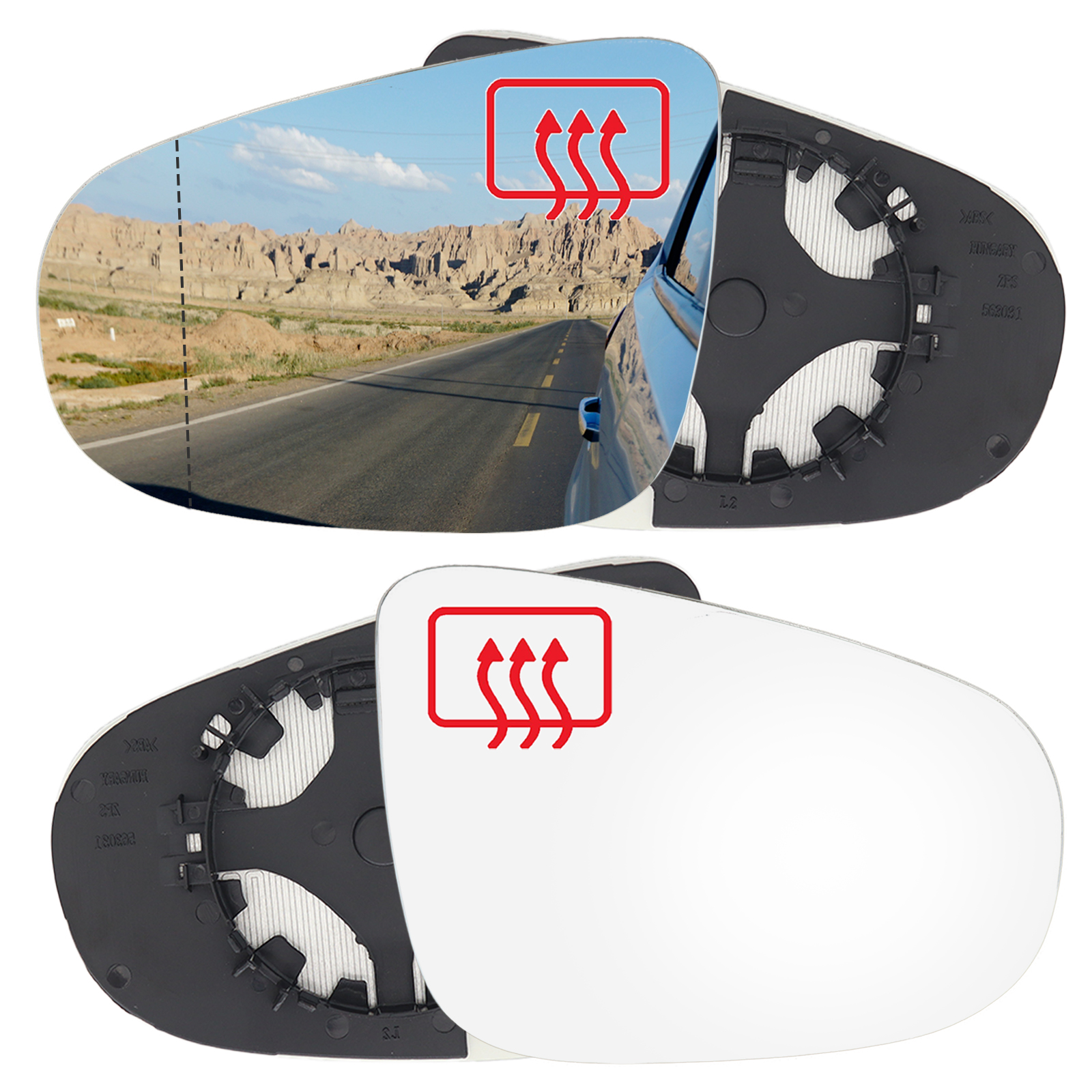 Para VW Golf GTI 6 MK6 espejo retrovisor lateral de coche cristal calefactable duradero espejo calefactor vidrio parte Exterior gran angular