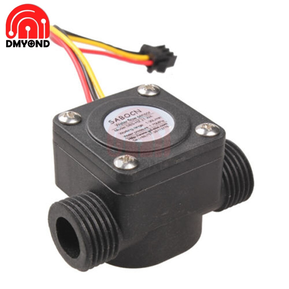 4 Water Controller G1/2 Water Flow Sensor Fluid Flow Meter Water Switch 1-30 Liters/min Counter Meter Water Pressure 1.75MPa