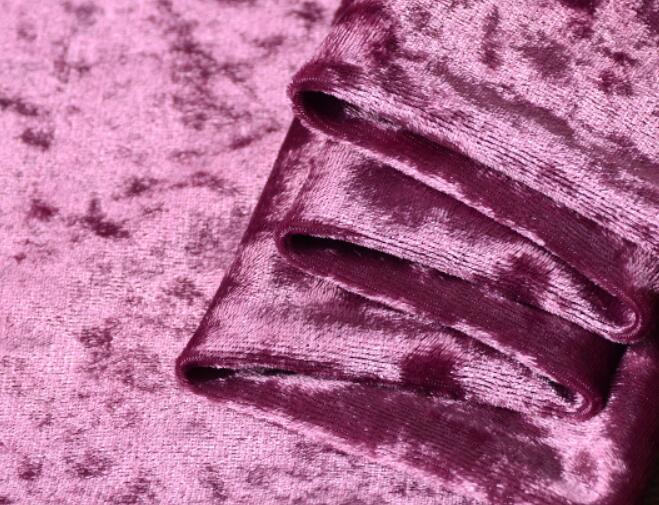 Sammetstyg tyg skrynkligt vackert silkeslent velourtyg för sammetsklänning kläder lyxigt mjuk sammet hemtextilgardin: 7 lila lila