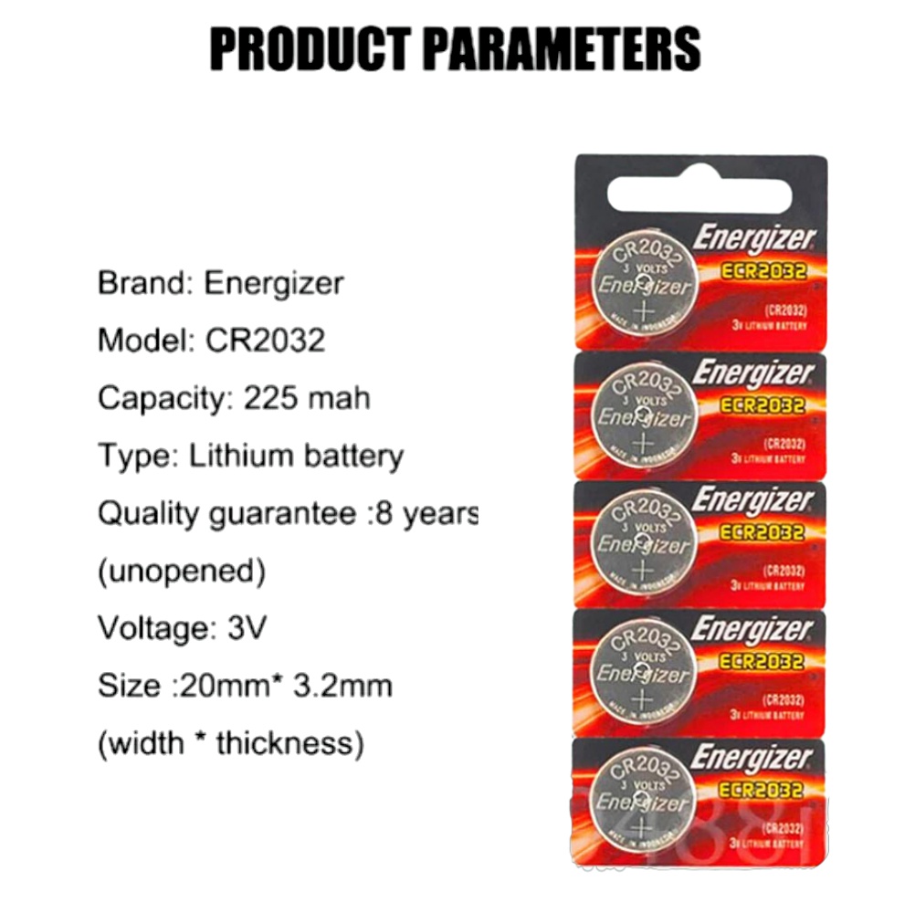 10-100 pezzi CR2032 3v Batteria 100% originale Cr 2032 DL2032 BR2032 5004LC Batteria a bottone 3v Batteria al litio 2032 per orologi giocattoli