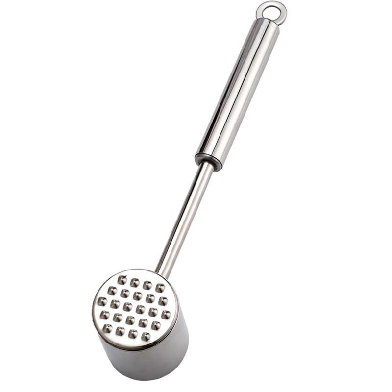 Stainless Steel Meat Tenderizer Meat Mallet Pounder Tenderize Slabs of Steak Pork Kitchen Tools Pyramid-shaped
