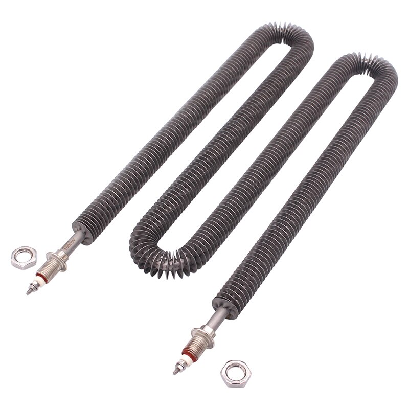 AIICIOO Finned Tubular Heater W Shaped Stainless Steel Air Heating Element with M12 For Load Bank 220v 1800w: Default Title