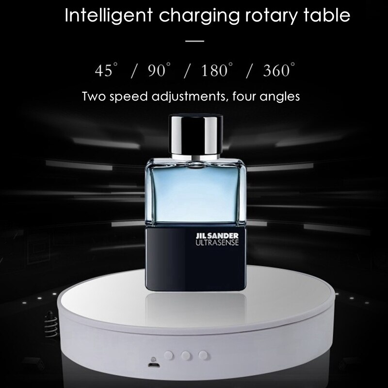 Rotating Display Stand - 20cm 360° Electric Turntable - Max Load 5kg - Photography & Jewelry Organizer