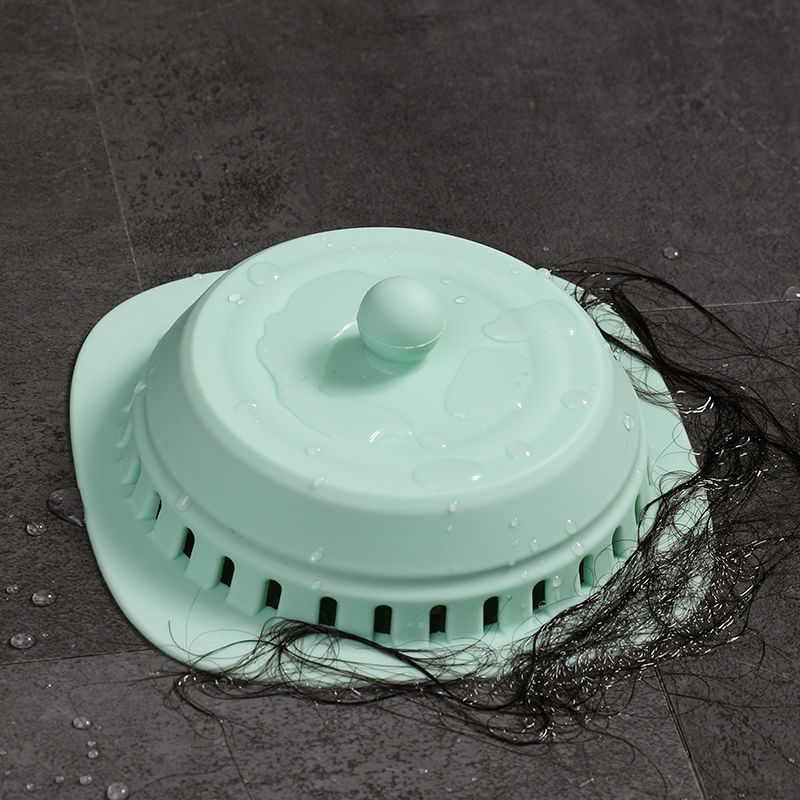 Juego de filtro de Gel de sílice para fregadero de baño, cubierta de drenaje de suelo de ducha Universal, evita la obstrucción del cabello, desodorante, accesorios de cocina: Light Green