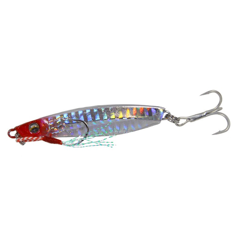 Fishing Tackle Sequin Fishing Lure Bait Tog-heavy Slow-shaking Blade Iron Plate Sea Fish Mackerel Tackle Bait For Fishing: red head / 45g