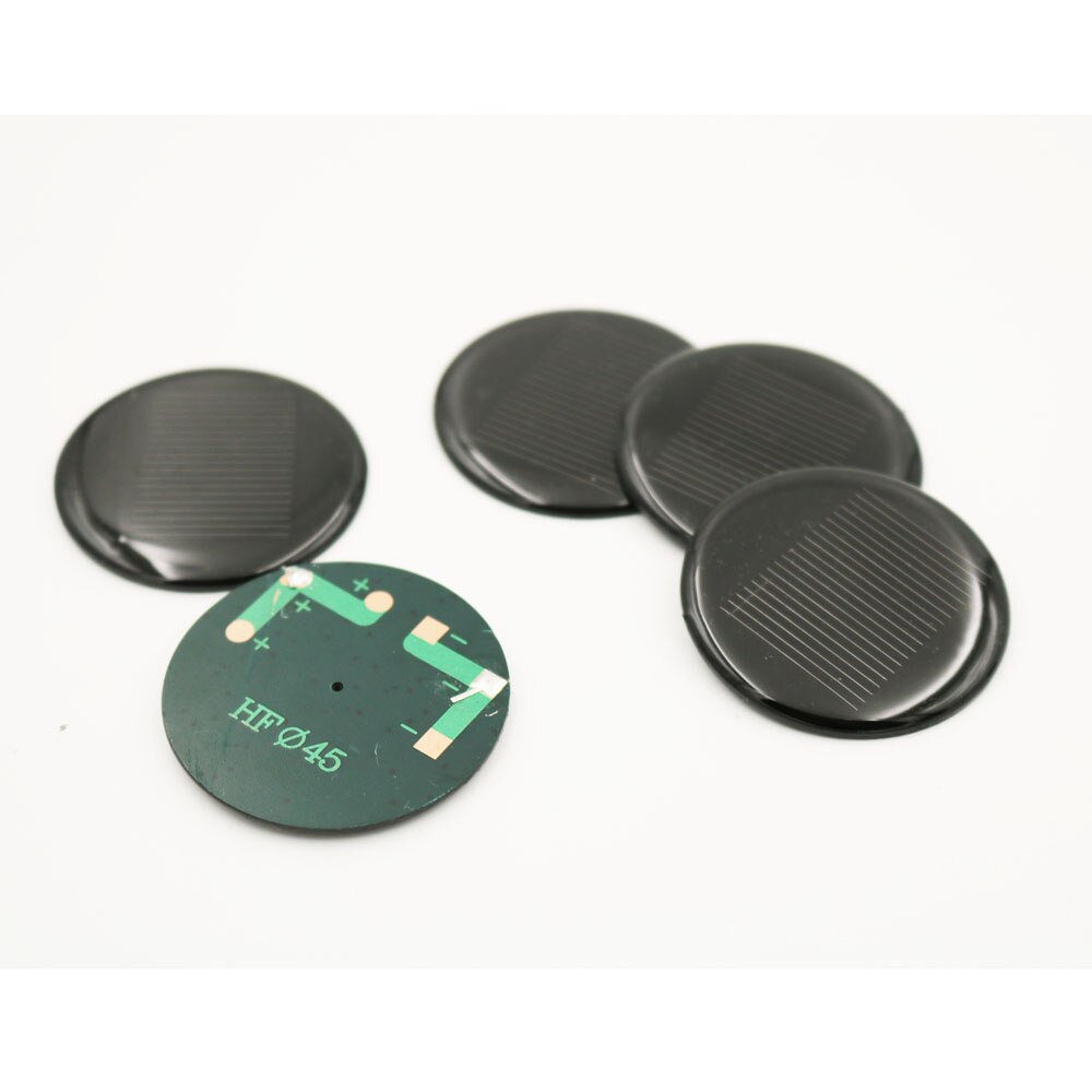 2v 0.1w 50ma runde solpanel polysilikon diy batterioplader lille mini solbatteri kabel legetøj sollys 2v