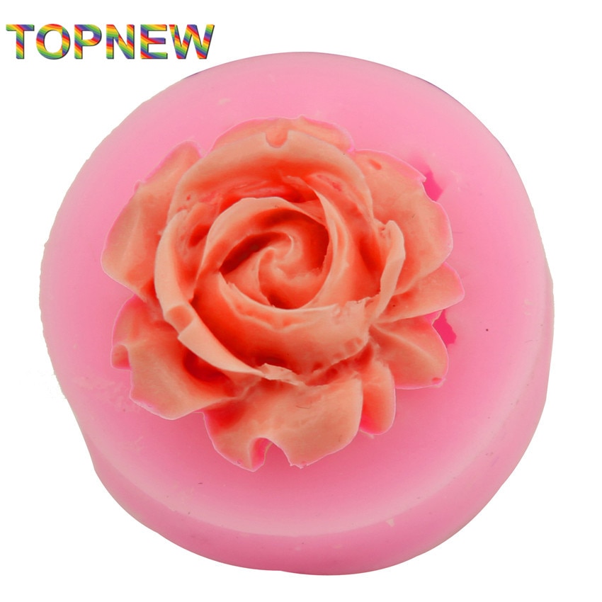 Rose vorm Candy Jello 3D silicone Mold Mould taart tools Bakvormen Pastry bar Soap Mold 2363