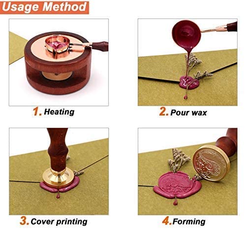 Uszczelnienie podgrzewacz robić wosku, pieczęć woskowa zestaw z świeca piec robić wytapiania łyżka robić lania wosku podgrzewacze