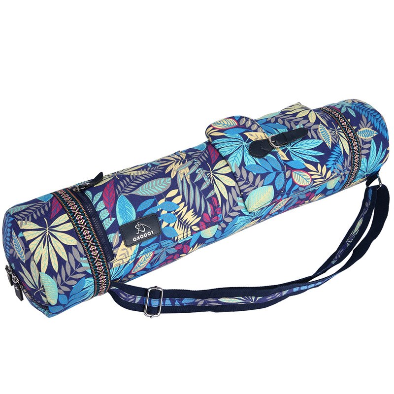 Torba na Matę do Jogi Wodoodporna Casual Etui na Matę do Siłowni Pilates Ćwiczenia Pad Łatwy Pasek Sznurkowe Torby Print: Niebieski