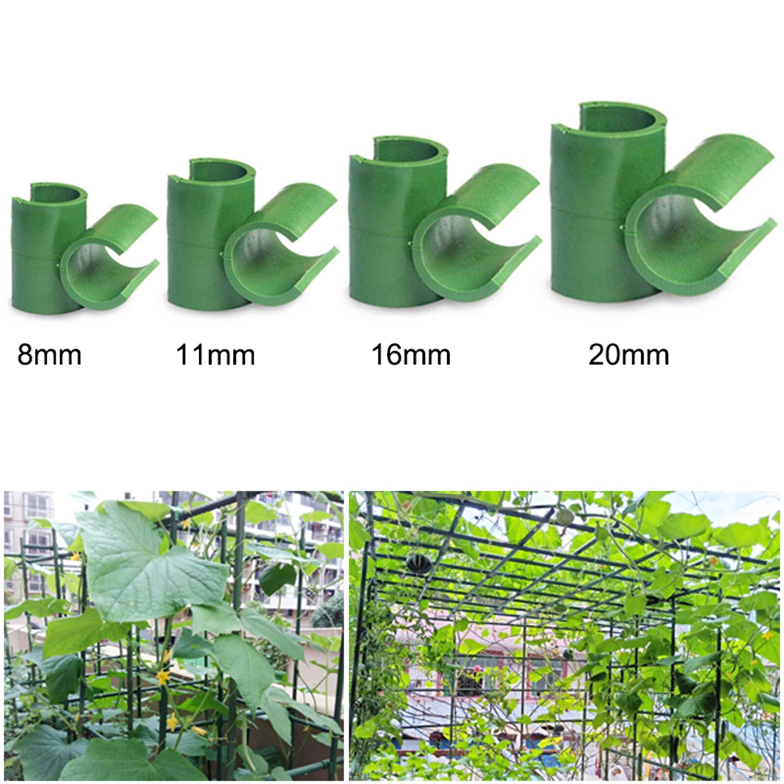 Plant Connectors Cross Button Plastic Buckle Garden Tool Accessories PP 24pcs Green Adjustable Rotatable Fastener