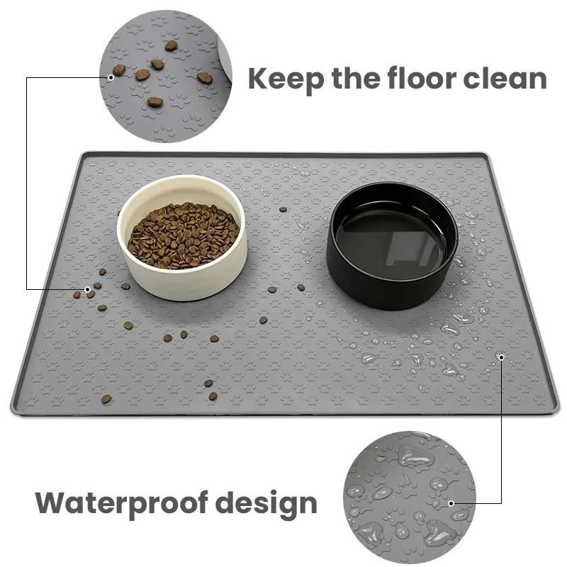 Huisdier Placemat Kat Hond Drinken Voeden Placemat Feeder Matten Kat Voermat Hondenvoerbak Mat Siliconen Waterdichte Voerbak Pad