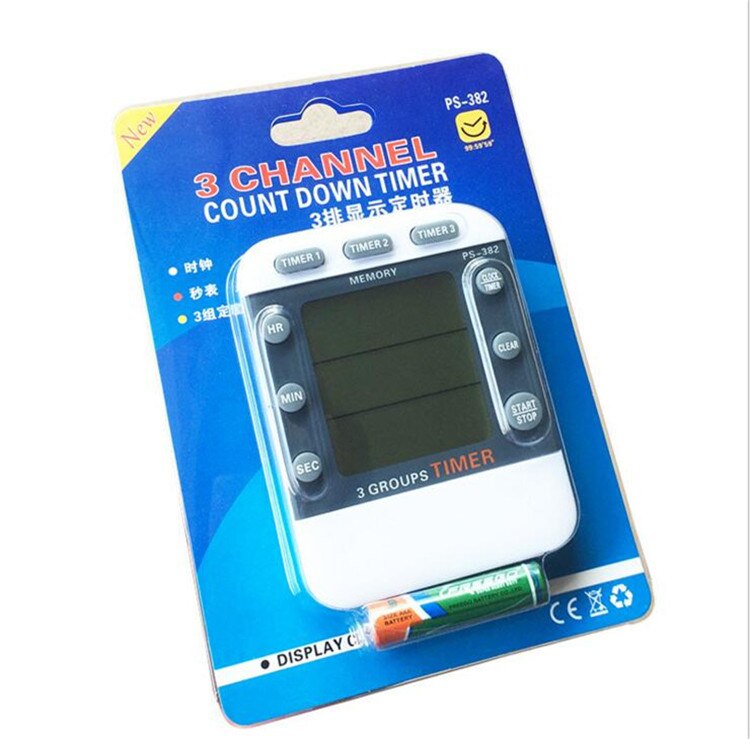 Kitchen LCD Digital Alarm Clock Countdown Timer Sports Reminder Digital Timers Display For Cook Sleep Study Sports Games Timer