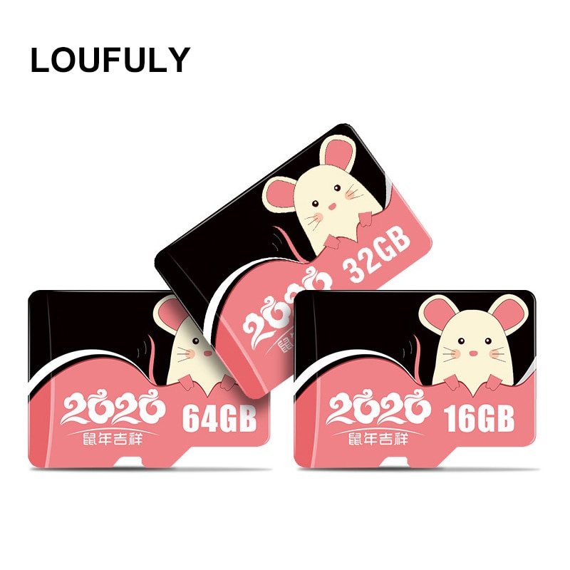 Muisgeheugenkaart 64gb 32gb 256gb 512gb 8gb 16gb 128gb mobiele telefoon voor micro sd-kaart 256gb tf 512gb muis jaar herdenking