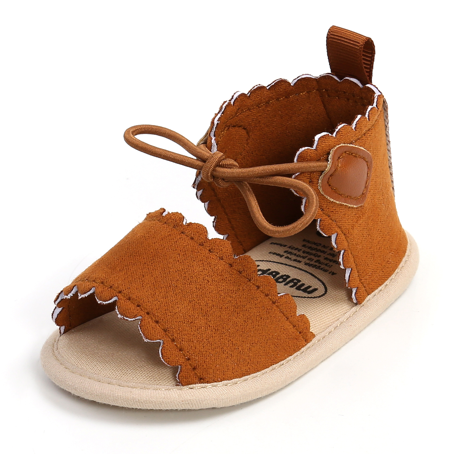 2021 Bow Baby Girl sandalo estate bambini ragazzi scarpe sandali neonati bambino 1 anno sandali in cotone bambino spedizione gratuita: brown / 7-12 mesi