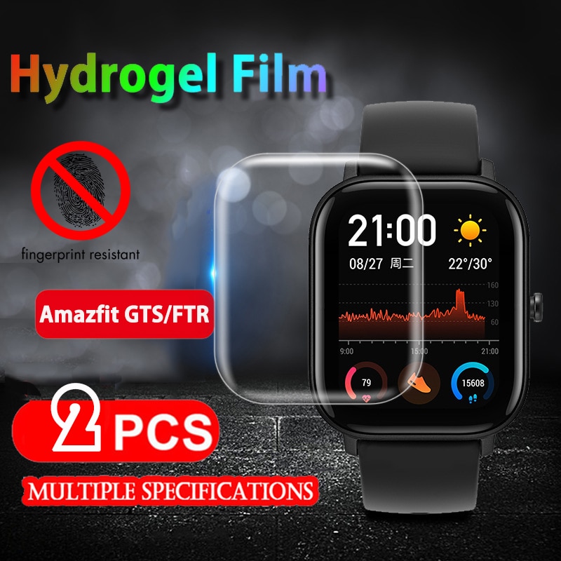 2 pçs tpu macio protetor de tela clara guarda para xiaomi huami amazfit bip gts gtr 42 /47 ritmo assista película protetora capa completa