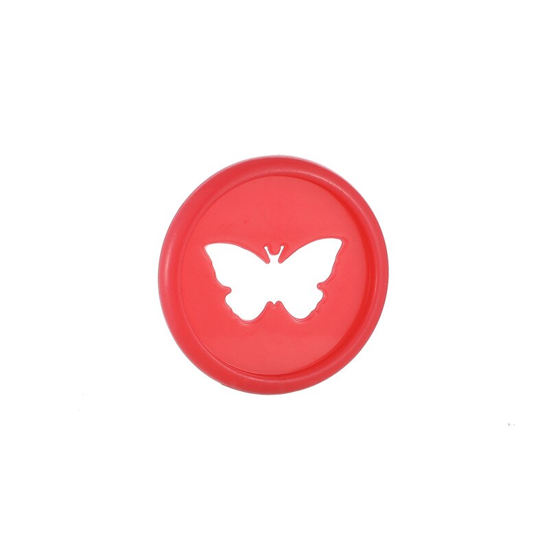 100 stk butterfly champignon hul knap plast skive skole gør-det-selv bindeskive løsblade notesbog ring spænde plast bind ring: Rød