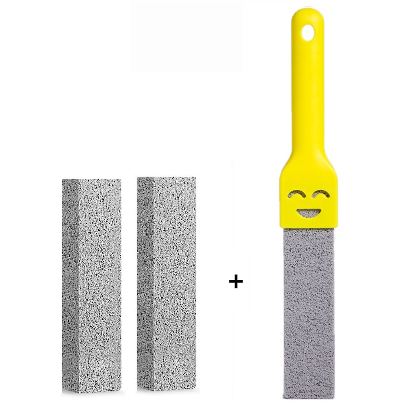 5PCS Pumice Stone Toilet Brush Bathroom Cleaning Stone with Handle Tile Sink Bathtub Limescale Rust Stain Remove Cleaning Tools: Pink