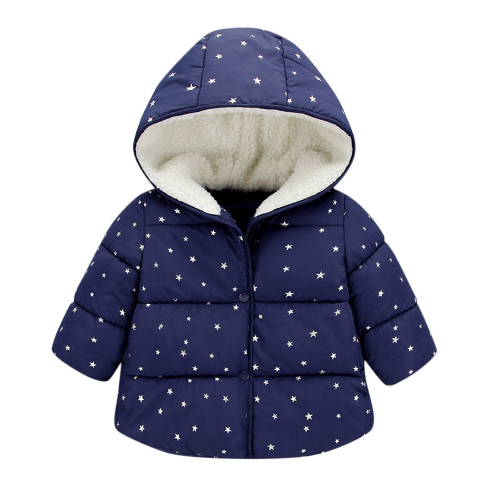 Kinderen Kids Baby Meisje Jongen Winter Kapmantel Jas Warme Bovenkleding Kleding: Blauw / 6-12 Months