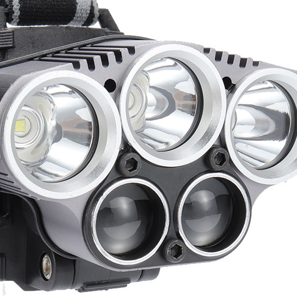 6 Mode 100000LM 5XT6 LED Headlamp USB Rechargeable Headlight Flashlight HeadTorch Lamp