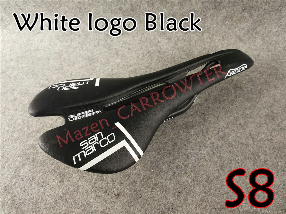 Full Carbon Fiber Zwart-Wit 3K Glossy Colnago Carbon Racefiets Zadel Zetel: S8