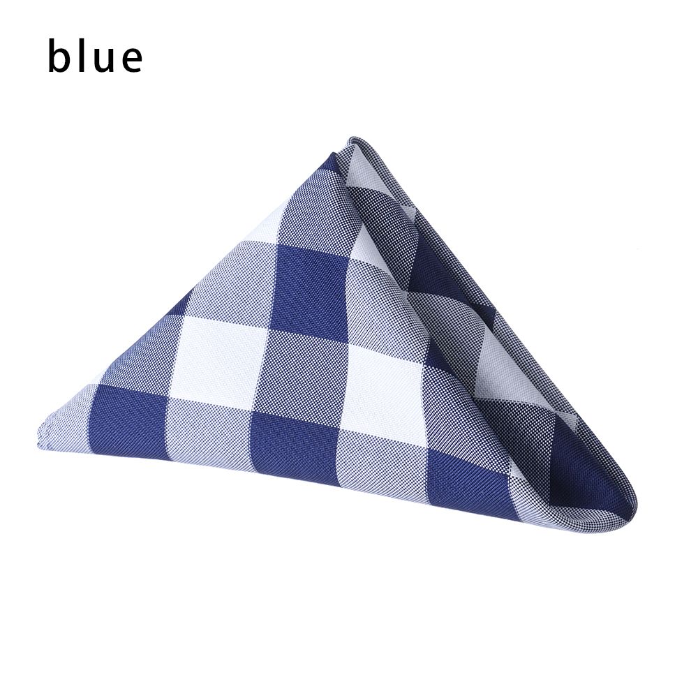 48 × 48Cm Classic Tafelblad Servet Vierkante Servetten Plaid Doek Servetten Bruiloft Diner Decor Levert Keuken Tafel Decoratie: blue