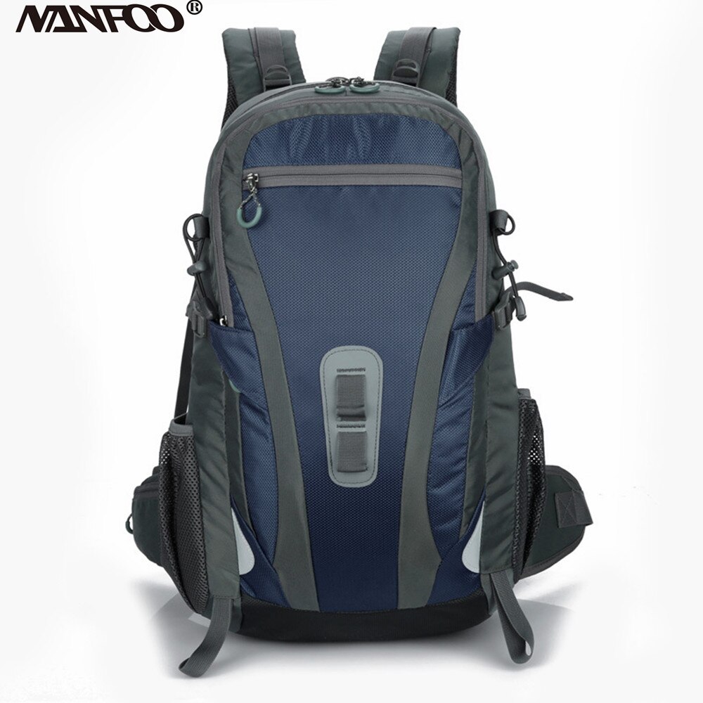 Outdoor Hiking Camping Wearable Backpack 40L Waterproof Nylon Mountaineering Backpack Unisex Softback Sport Bag Rucksack