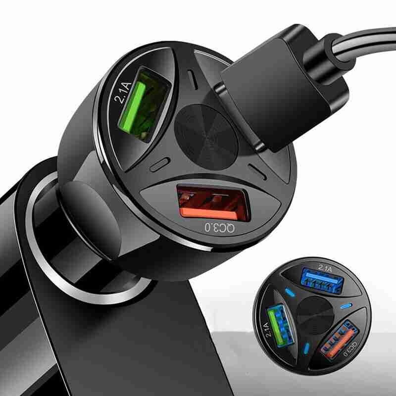 Universele 3 Poorten Usb Car Charger Met Led Display Sigaret Opladen Multifunctionele Charger Aansteker Auto Mobilephone Adapter H4Y6