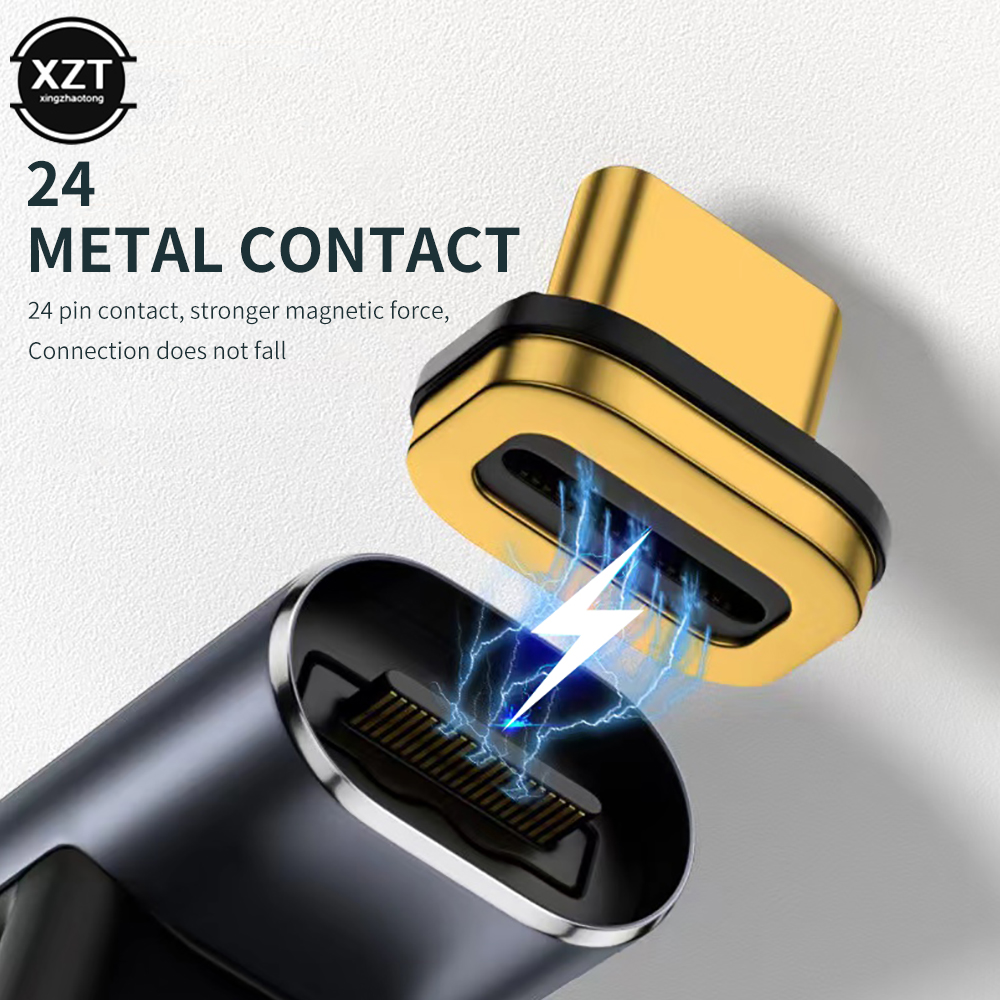 Magnetic Cable Plug Tip USB TypeC 140W Cable Connector Type C Magnetic Charge Adapter Micro USB Magnet Cable Converter Charge