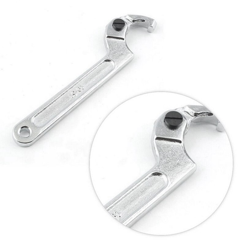 Adjustable C Spanner Chrome Vanadium 32-76mm with Scale Stainless Steel Key Hand Tools for Nuts Bolts Square Head