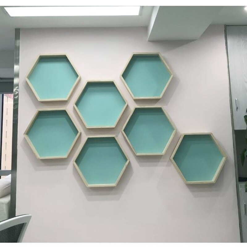 Estantería hexagonal de estilo nórdico para decoración de habitación de niños, panal de abeja de madera, para decoración de dormitorio de bebés y niños