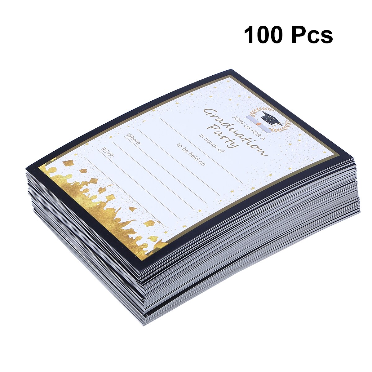 48pcs Graduation Party Invitations Cards Graduation Party Favors: As Shown100pcs
