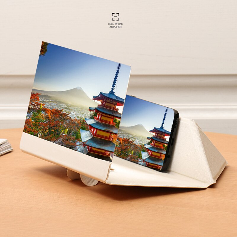 Universal- Vergrößert Bildschirm 3D HD Glas Lupe Klapp Tragbare Halterung ABS Schreibtisch Telefon Bildschirm Stehen Für praktisch